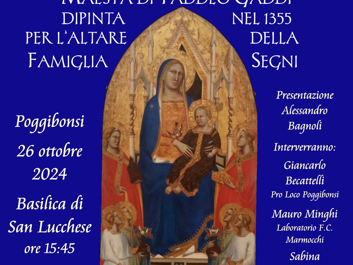 Donazione della riproduzione della Maestà di Taddeo Gaddi a San Lucchese